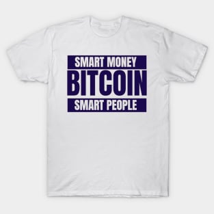 Bitcoin Smart Money Smart People Purple T-Shirt